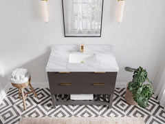 Catalina 42 in W x 22 in D Free Standing Reeded Single Sink Bathroom Vanity - photo 23