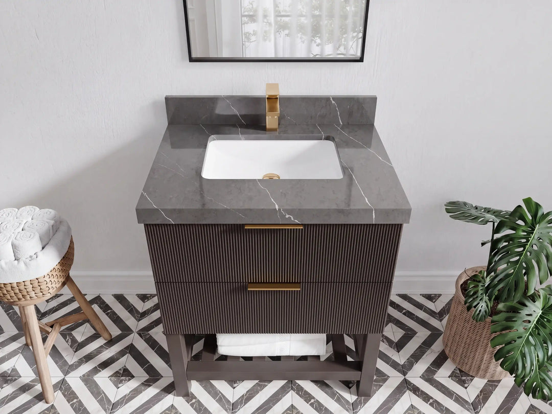 Catalina 36 in. W x 22 in. D Center Sink Bathroom Vanity | 
              
                Urbane Bronze
                
                  
             - CAT_URB_WHQZ_36 - photo №20