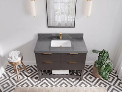 Catalina 42 in W x 22 in D Free Standing Reeded Single Sink Bathroom Vanity - photo 15