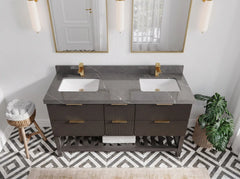 Catalina 60 in W x 22 in D Free Standing Reeded Double Sink Bathroom Vanity - photo 21