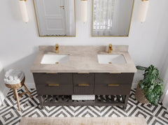 Catalina 60 in W x 22 in D Free Standing Reeded Double Sink Bathroom Vanity - photo 26