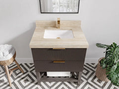 Catalina 30 in W x 22 in D Free Standing Reeded Single Sink Bathroom Vanity - photo 21