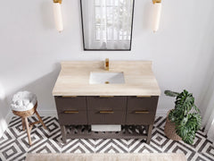 Catalina 48 in W x 22 in D Free Standing Reeded Single Sink Bathroom Vanity - photo 34