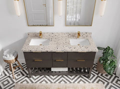 Catalina 60 in W x 22 in D Free Standing Reeded Double Sink Bathroom Vanity - photo 28