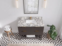Catalina 42 in W x 22 in D Free Standing Reeded Single Sink Bathroom Vanity - photo 16
