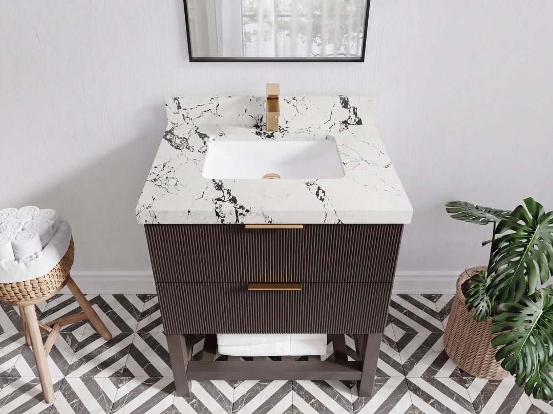 Catalina 36 in. W x 22 in. D Center Sink Bathroom Vanity | 
              
                Urbane Bronze
                
                  
             - CAT_URB_WHQZ_36 - photo №23