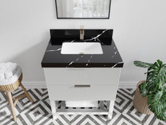 Catalina 30 in W x 22 in D Free Standing Reeded Single Sink Bathroom Vanity - photo 7