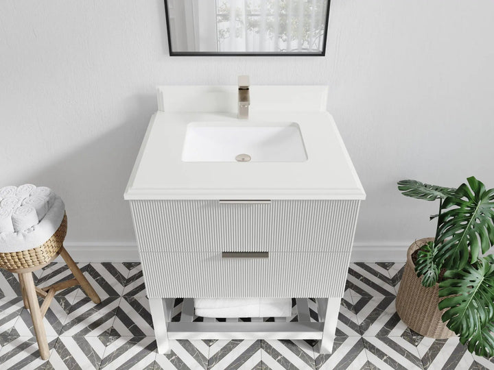 Catalina 30 in W x 22 in D Free Standing Reeded Single Sink Bathroom Vanity - photo 23
