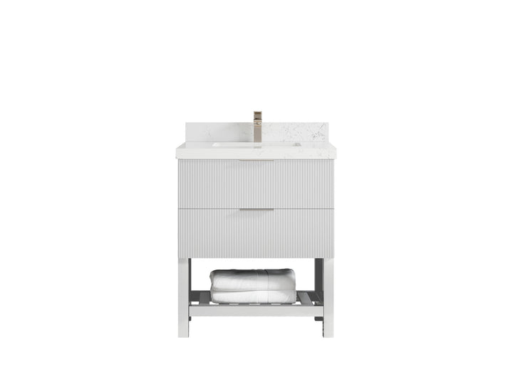 Catalina 30 in W x 22 in D Free Standing Reeded Single Sink Bathroom Vanity - photo 26