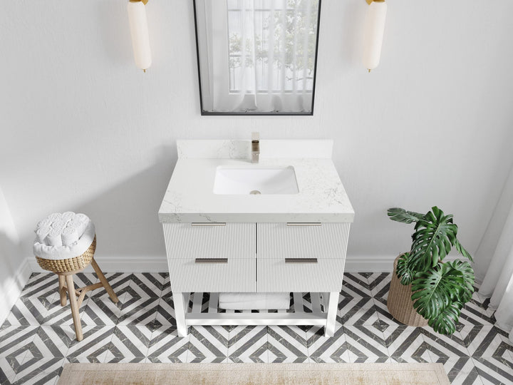 Catalina 36 in. W x 22 in. D Center Sink Bathroom Vanity - photo 25