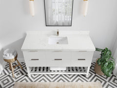 Catalina 60 in W x 22 in D Free Standing Reeded Single Sink Bathroom Vanity - photo 22