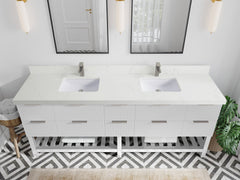Catalina 84 in W x 22 in D Free Standing Reeded Double Sink Bathroom Vanity - photo 22