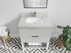 Catalina 30 in W x 22 in D Free Standing Reeded Single Sink Bathroom Vanity - photo 23