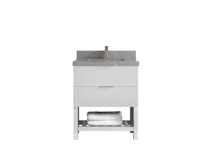 Catalina 30 in W x 22 in D Free Standing Reeded Single Sink Bathroom Vanity - photo 32