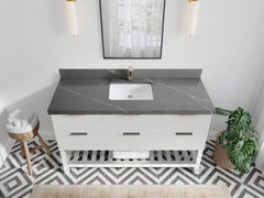 Catalina 60 in W x 22 in D Free Standing Reeded Single Sink Bathroom Vanity - photo 26