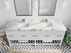 Catalina 84 in W x 22 in D Free Standing Reeded Double Sink Bathroom Vanity - photo 28