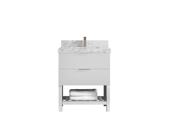 Catalina 30 in W x 22 in D Free Standing Reeded Single Sink Bathroom Vanity - photo 36