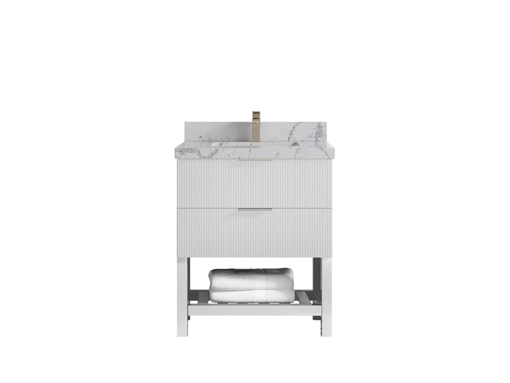 Catalina 30 in W x 22 in D Free Standing Reeded Single Sink Bathroom Vanity - photo 40