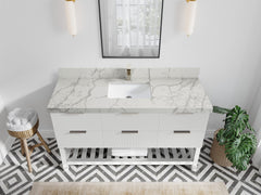 Catalina 60 in W x 22 in D Free Standing Reeded Single Sink Bathroom Vanity - photo 34