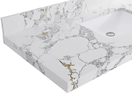 Cambridge 36 in. W x 22 in. D Left Offset Sink Bathroom Vanity | 
              
                Coventry Gray
                
                  
             - CAM_CGR_WHQZ_36L - photo №51