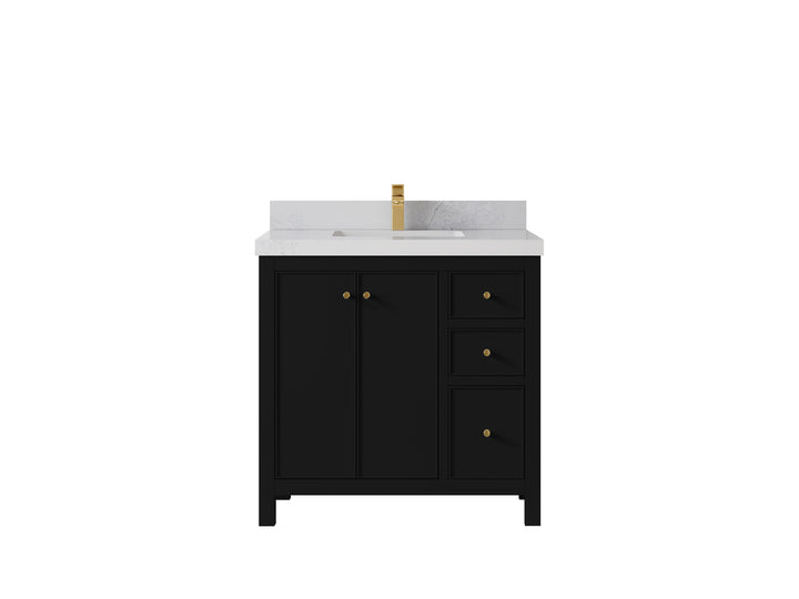 Chicago 36 in. W x 22 in. D Center Sink Bathroom Vanity - photo 1