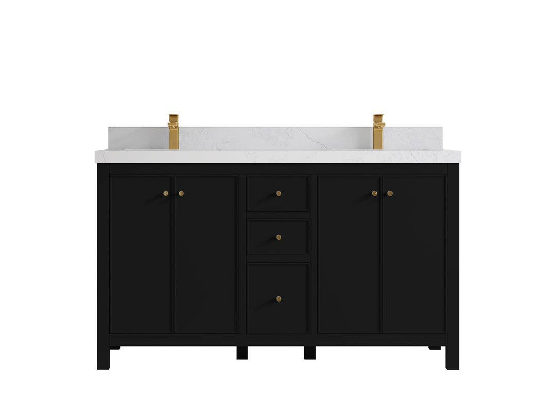 Chicago 60 in. W x 22 in. D Double Sink Bathroom Vanity