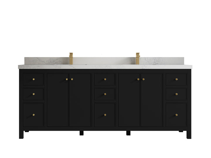 Chicago 84 in. W x 22 in. D Double Sink Bathroom Vanity - photo 1