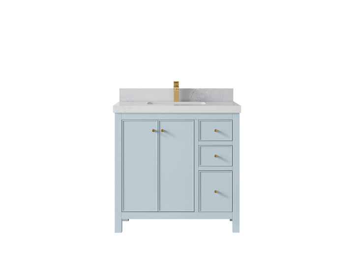 Chicago 36 in. W x 22 in. D Center Sink Bathroom Vanity - photo 1