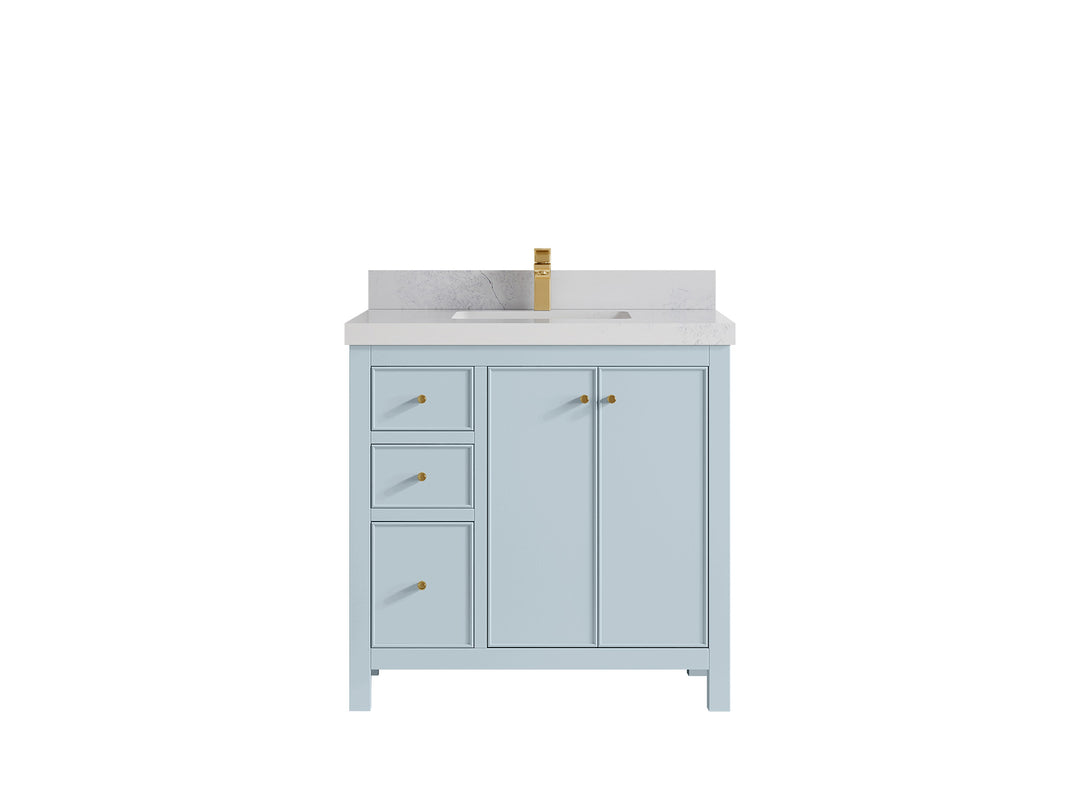 Chicago 36 in. W x 22 in. D Center Sink Bathroom Vanity