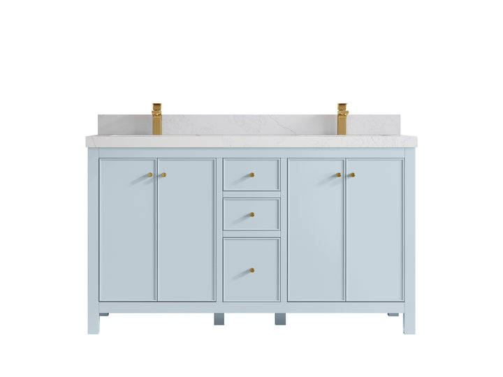 Chicago 60 in. W x 22 in. D Double Sink Bathroom Vanity - photo 1