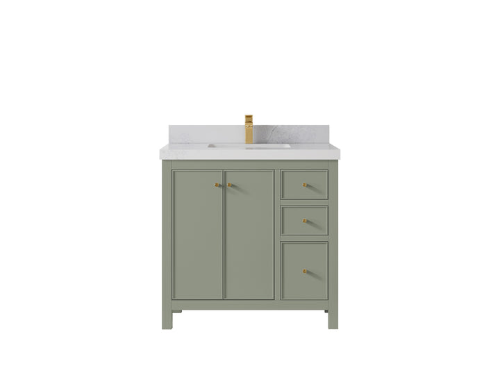 Chicago 36 in. W x 22 in. D Center Sink Bathroom Vanity - photo 1