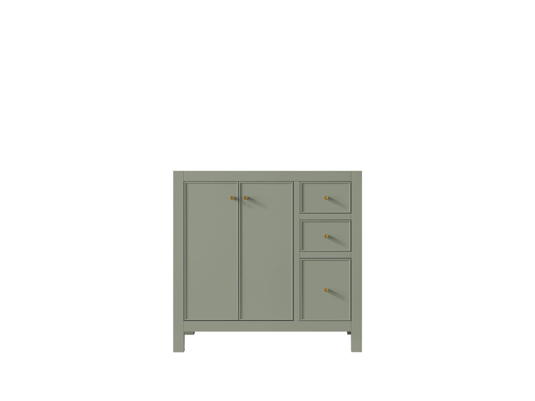 Chicago 36 in. W x 22 in. D Left Offset Sink Bathroom Vanity