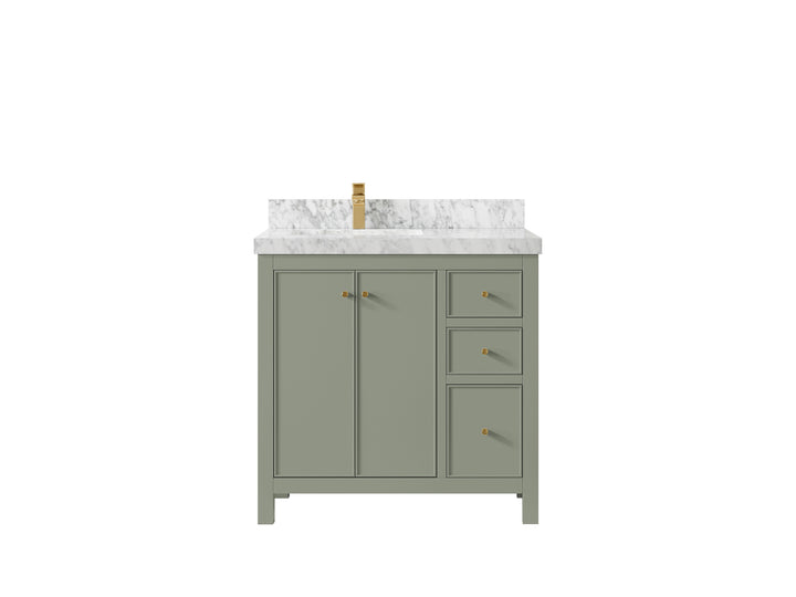 Chicago 36 in. W x 22 in. D Left Offset Sink Bathroom Vanity - photo 1