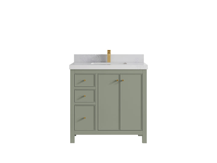 Chicago 36 in. W x 22 in. D Center Sink Bathroom Vanity - photo 1