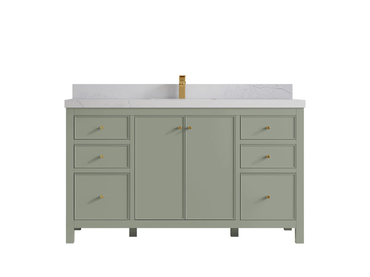 Chicago 60 in. W x 22 in. D Single Sink Bathroom Vanity - photo 1