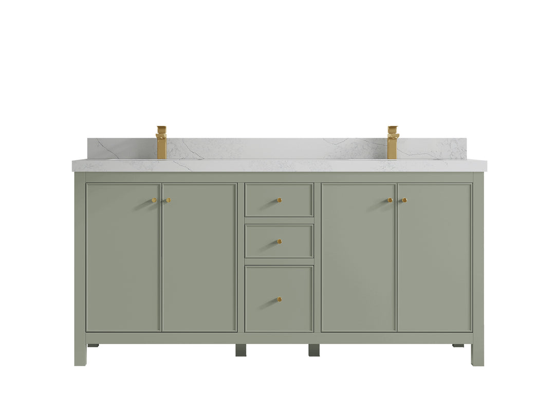 Chicago 72 in. W x 22 in. D Double Sink Bathroom Vanity
