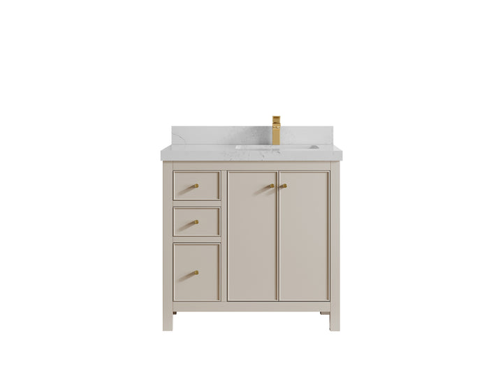 Chicago 36 in. W x 22 in. D Right Offset Sink Bathroom Vanity - photo 1
