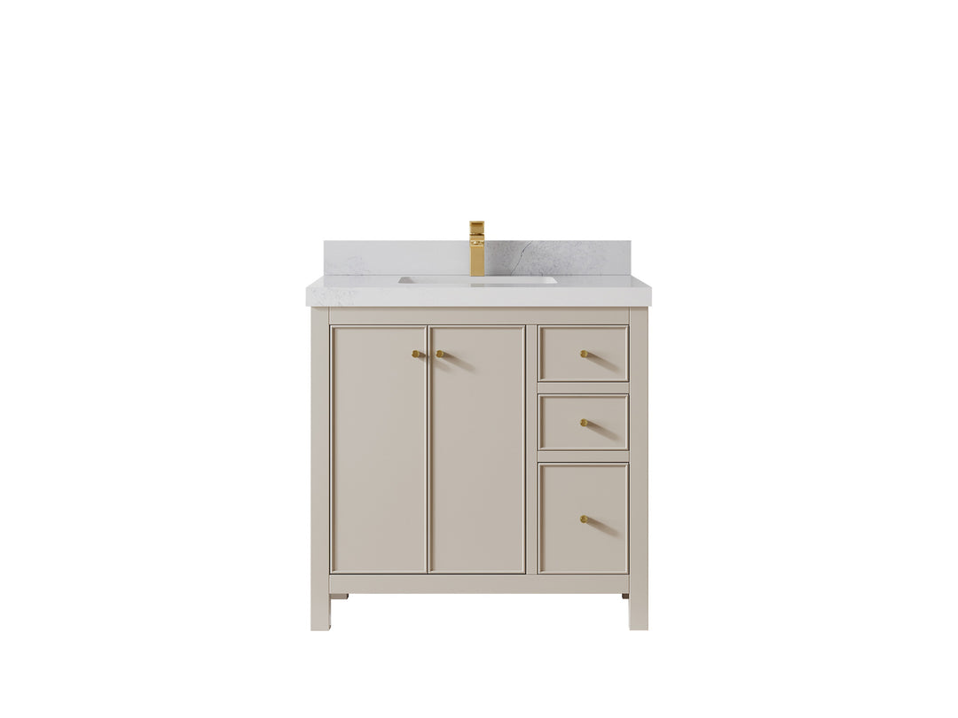 Chicago 36 in. W x 22 in. D Center Sink Bathroom Vanity
