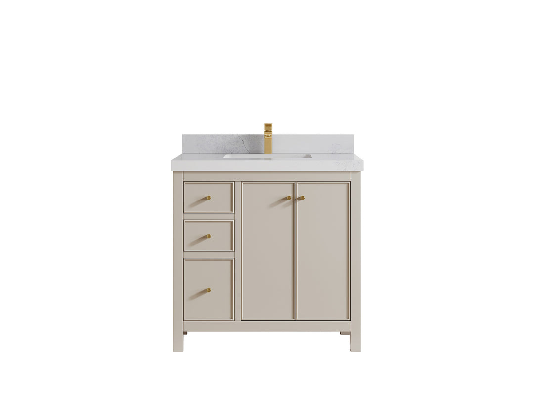 Chicago 36 in. W x 22 in. D Center Sink Bathroom Vanity