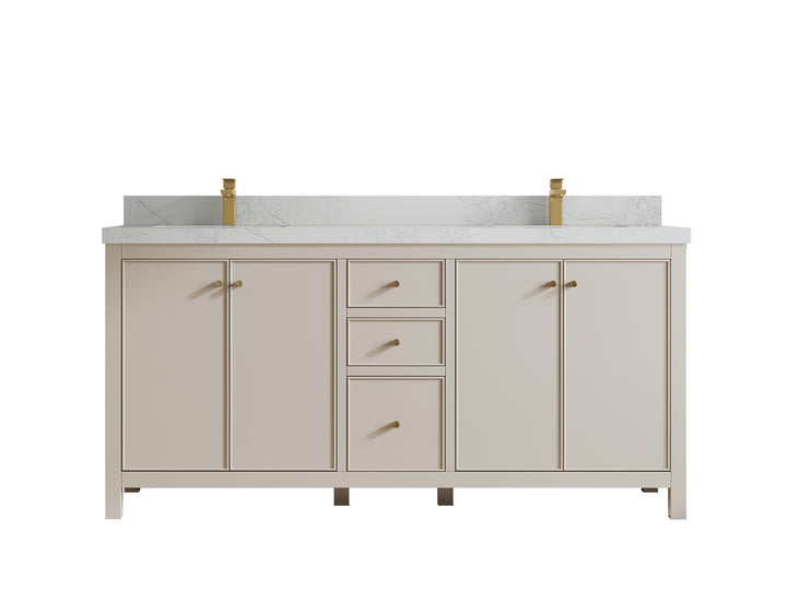 Chicago 72 in. W x 22 in. D Double Sink Bathroom Vanity - photo 1