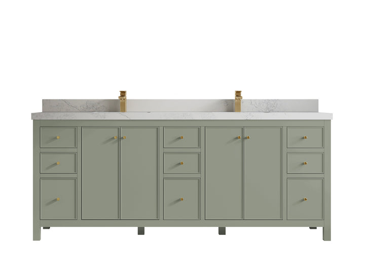 Chicago 84 in. W x 22 in. D Double Sink Bathroom Vanity - photo 1