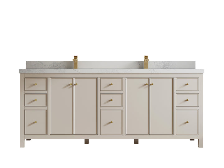 Chicago 84 in. W x 22 in. D Double Sink Bathroom Vanity - photo 1