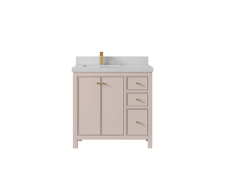 Chicago 36 in. W x 22 in. D Left Offset Sink Bathroom Vanity - photo 1