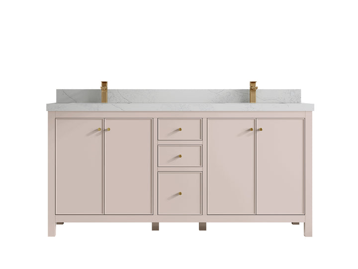 Chicago 72 in. W x 22 in. D Double Sink Bathroom Vanity - photo 1
