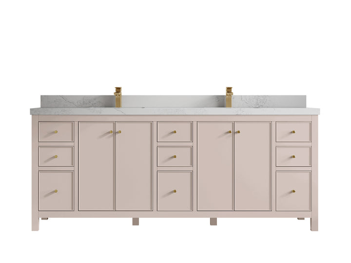 Chicago 84 in. W x 22 in. D Double Sink Bathroom Vanity - photo 1