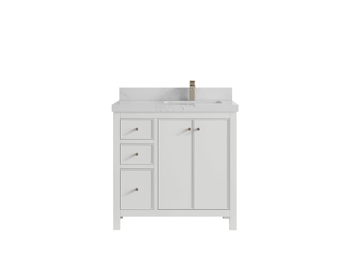 Chicago 36 in. W x 22 in. D Right Offset Sink Bathroom Vanity - photo 1