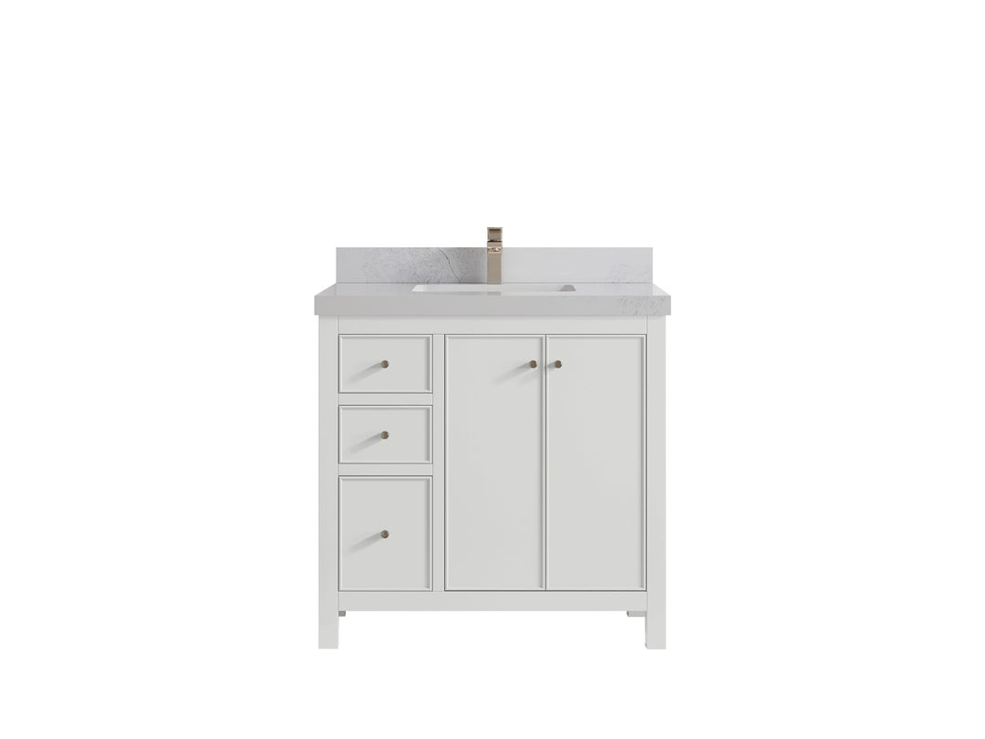 Chicago 36 in. W x 22 in. D Center Sink Bathroom Vanity