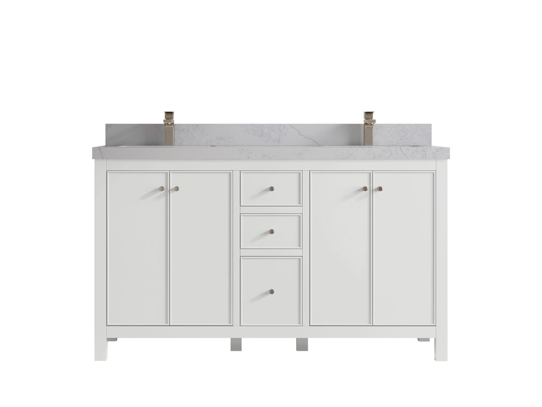 Chicago 60 in. W x 22 in. D Double Sink Bathroom Vanity