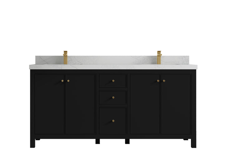 Chicago 72 in. W x 22 in. D Double Sink Bathroom Vanity - photo 1