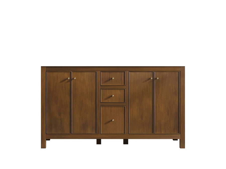 Chicago Teak 60 in. W x 22 in. D Double Sink Vanity Cabinet